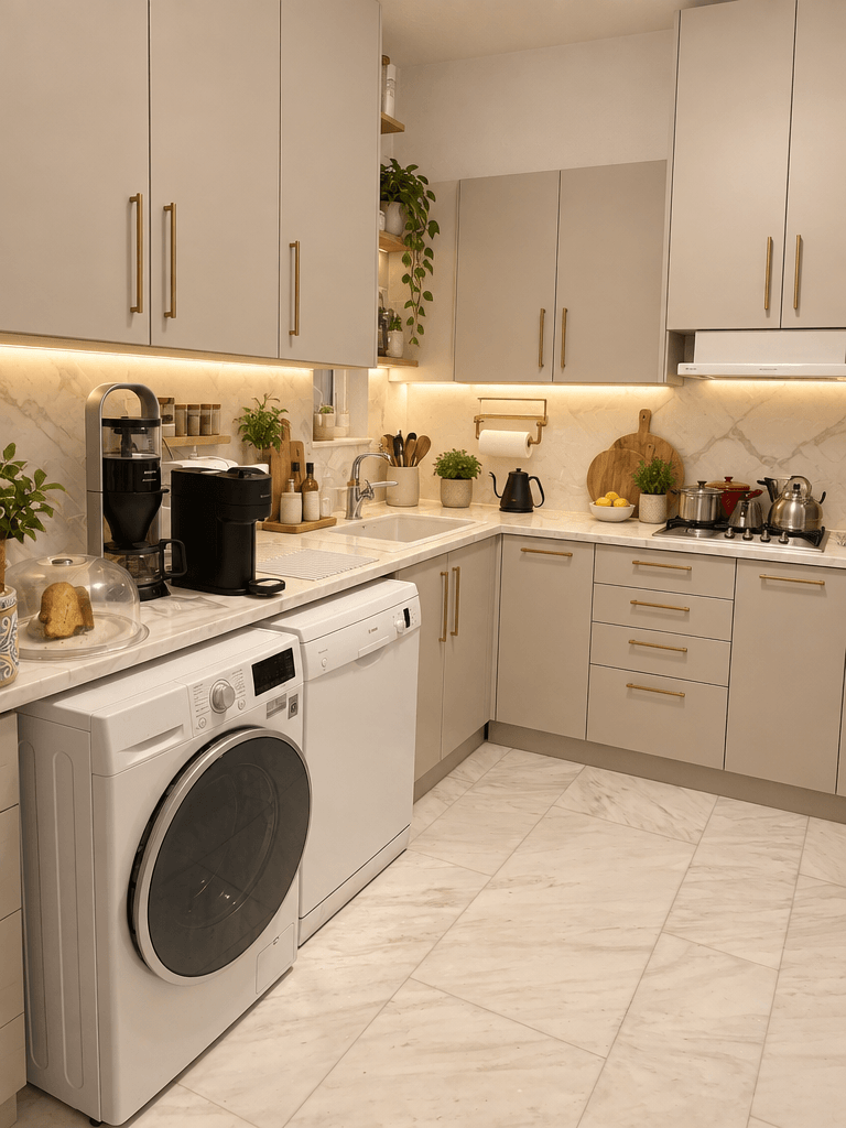 Kitchen interior in Scandinavian style — photo by GenRoom AI