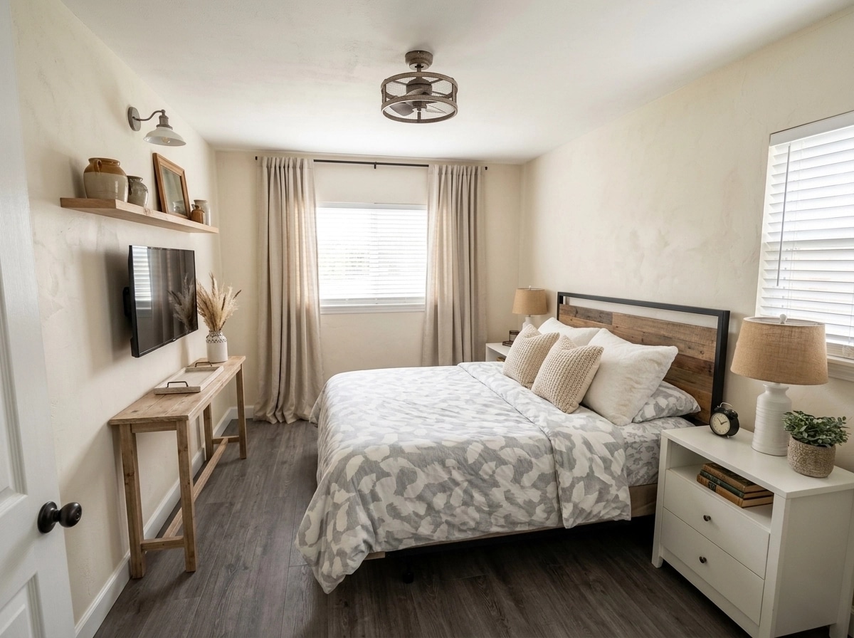 Interior design in Modern Farmhouse style — Bedroom by GenRoom AI