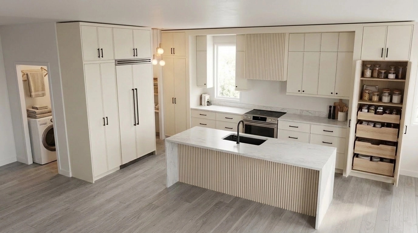 Kitchen interior in Scandinavian style — photo by GenRoom AI