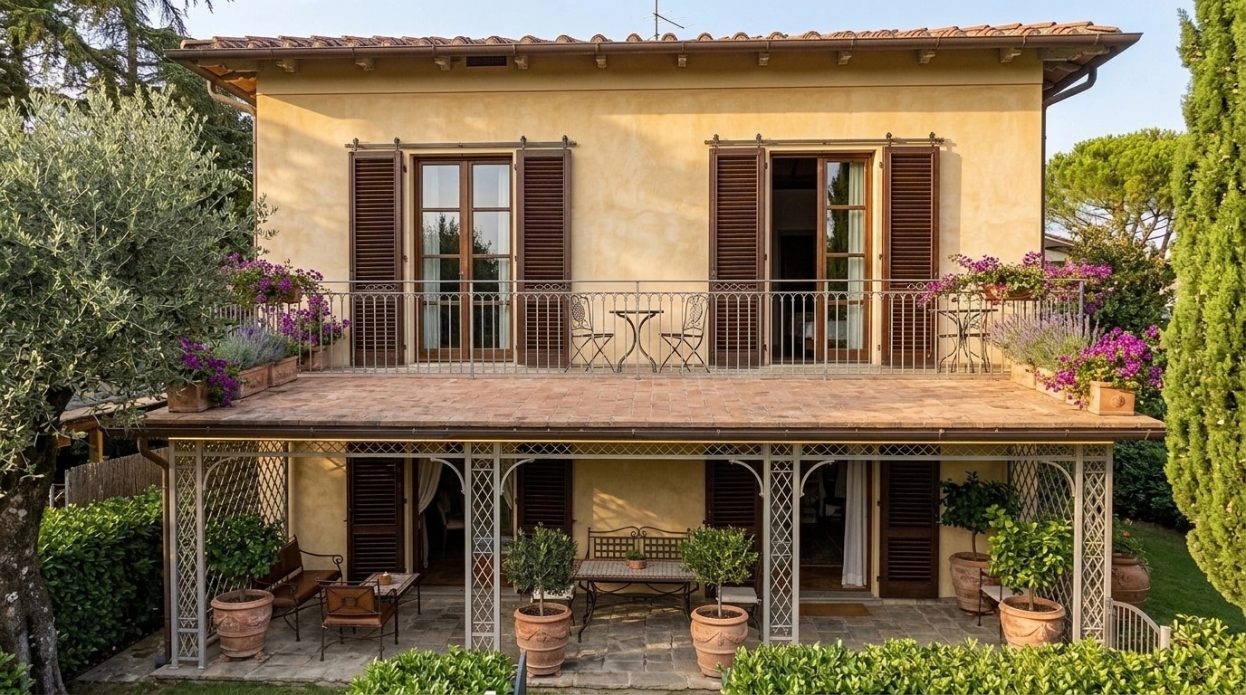 Facade design in Italian Villa Facade style — Facade by GenRoom AI