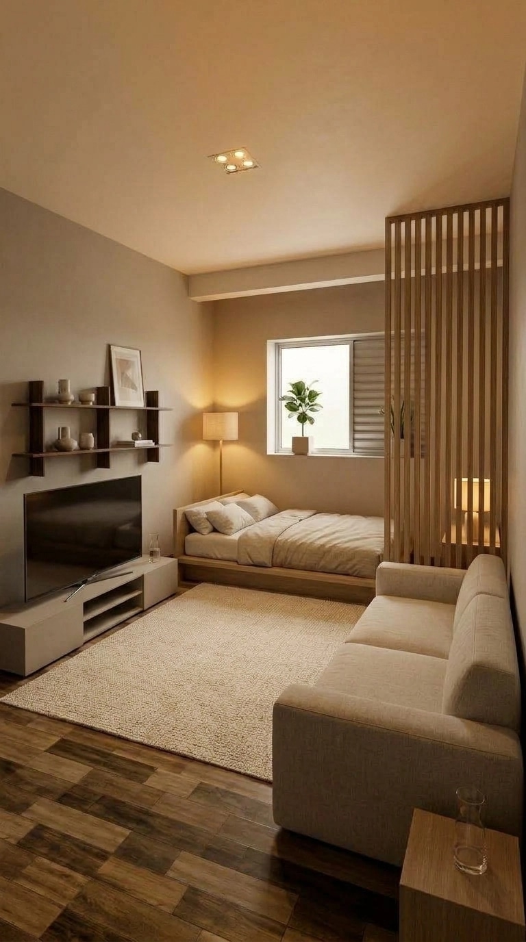 Minimalism Living Room design — interior photo by GenRoom AI