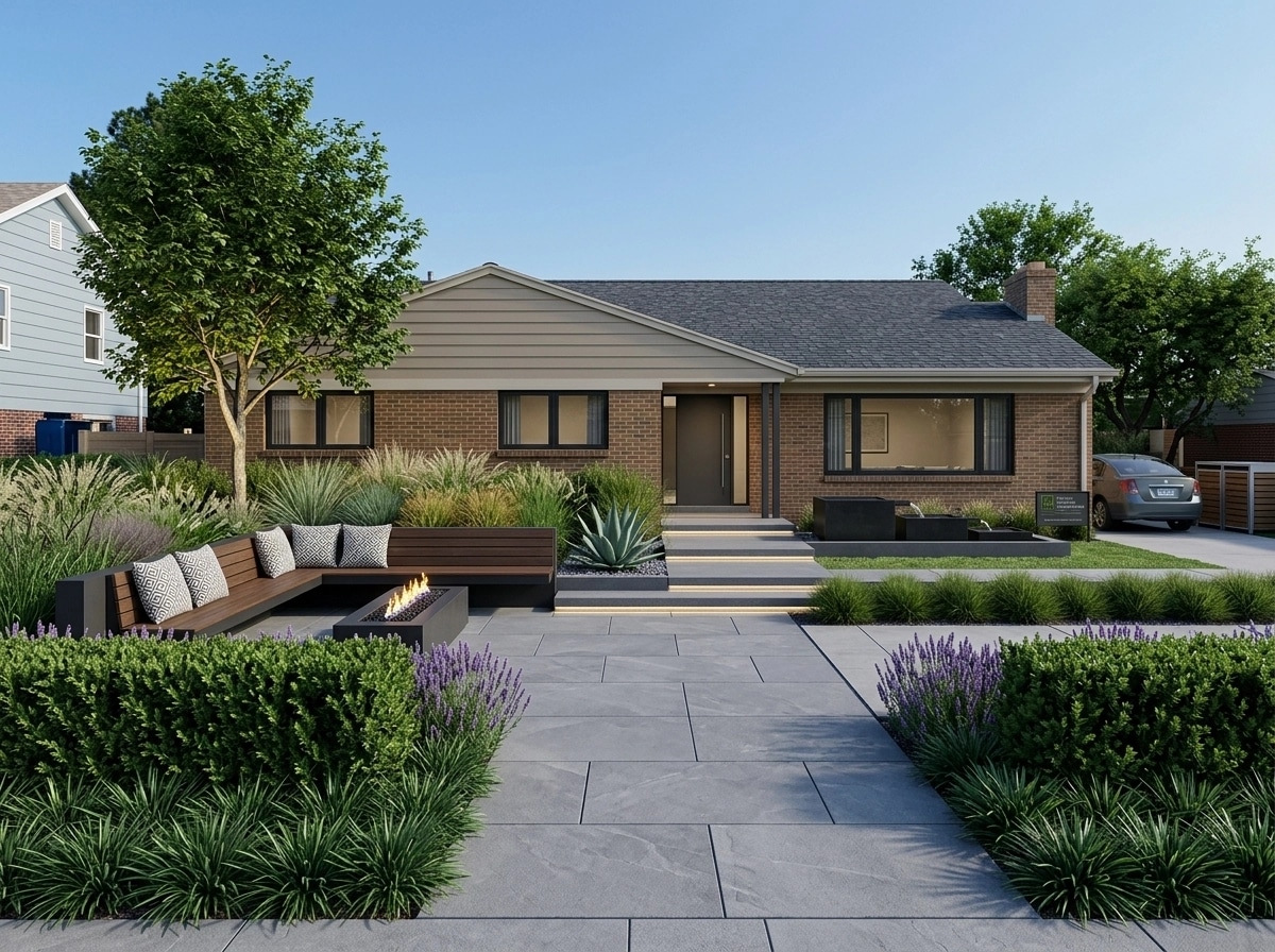 Landscape design in Contemporary Yard style — Yard by GenRoom AI