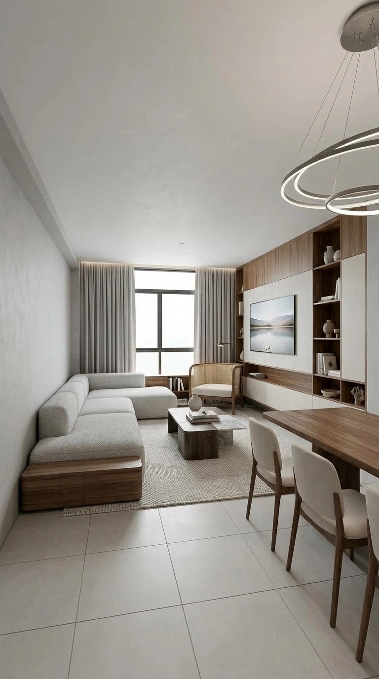 Minimalism Living Room design — interior photo by GenRoom AI