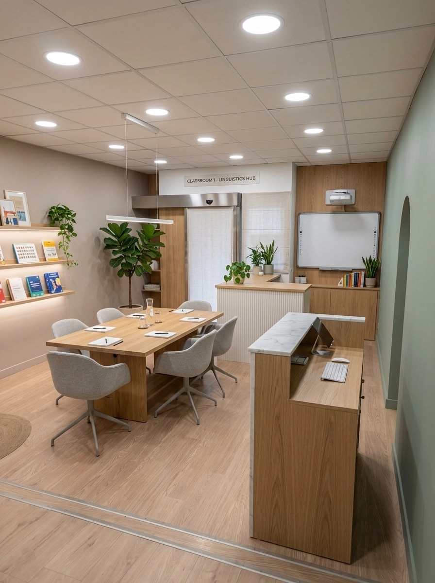 Interior design in Scandinavian style — meeting_room by GenRoom AI