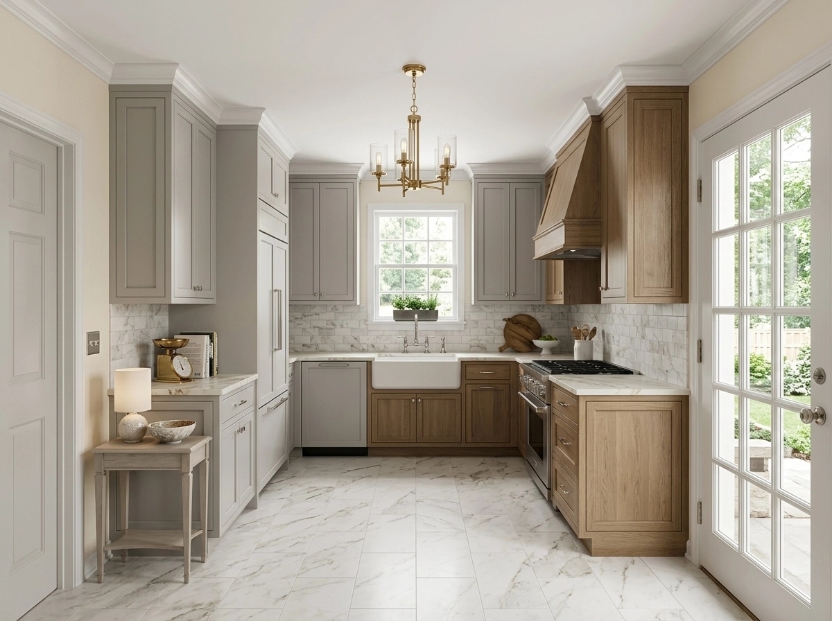 Transitional Kitchen design — interior photo by GenRoom AI