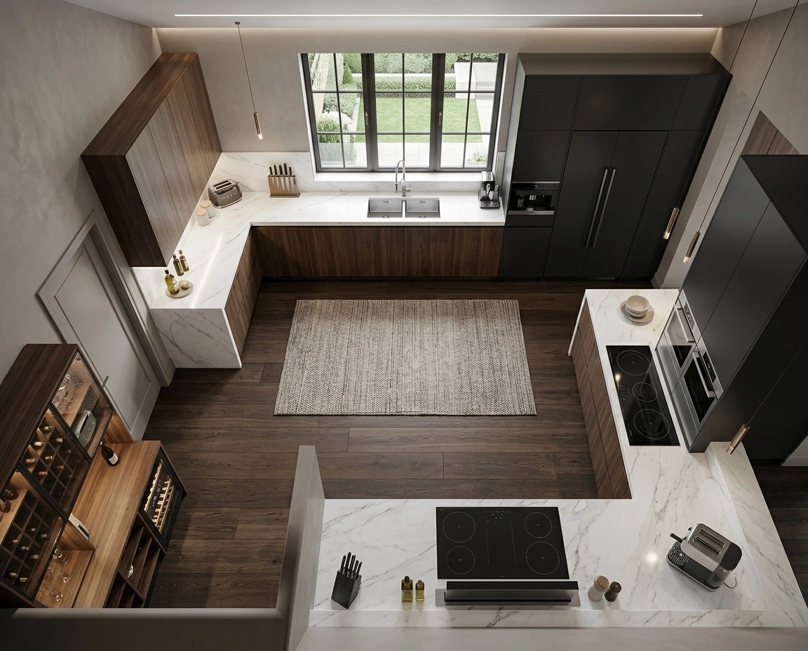 Interior design in Contemporary style — Kitchen by GenRoom AI