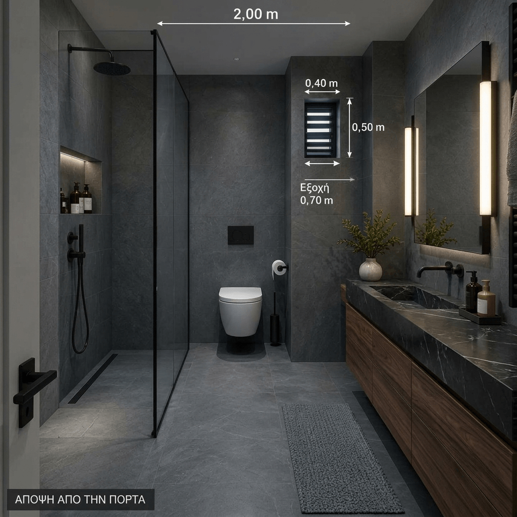 Bathroom interior in no_style style — photo by GenRoom AI