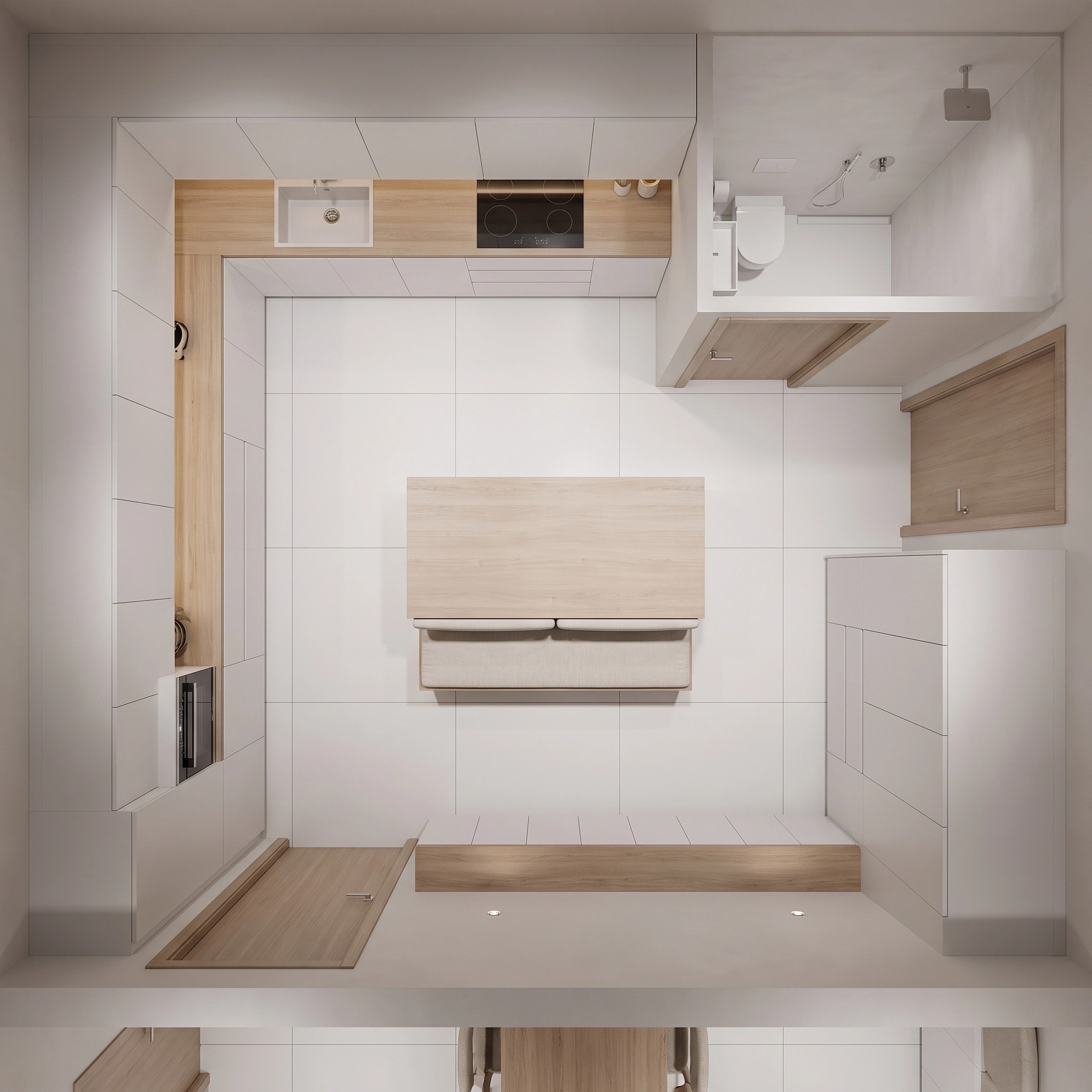 Minimalism Living Room design — interior photo by GenRoom AI
