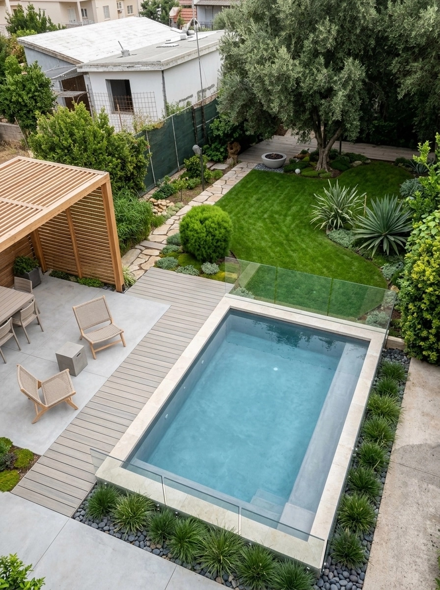 Landscape design in Scandinavian Garden style — Yard by GenRoom AI