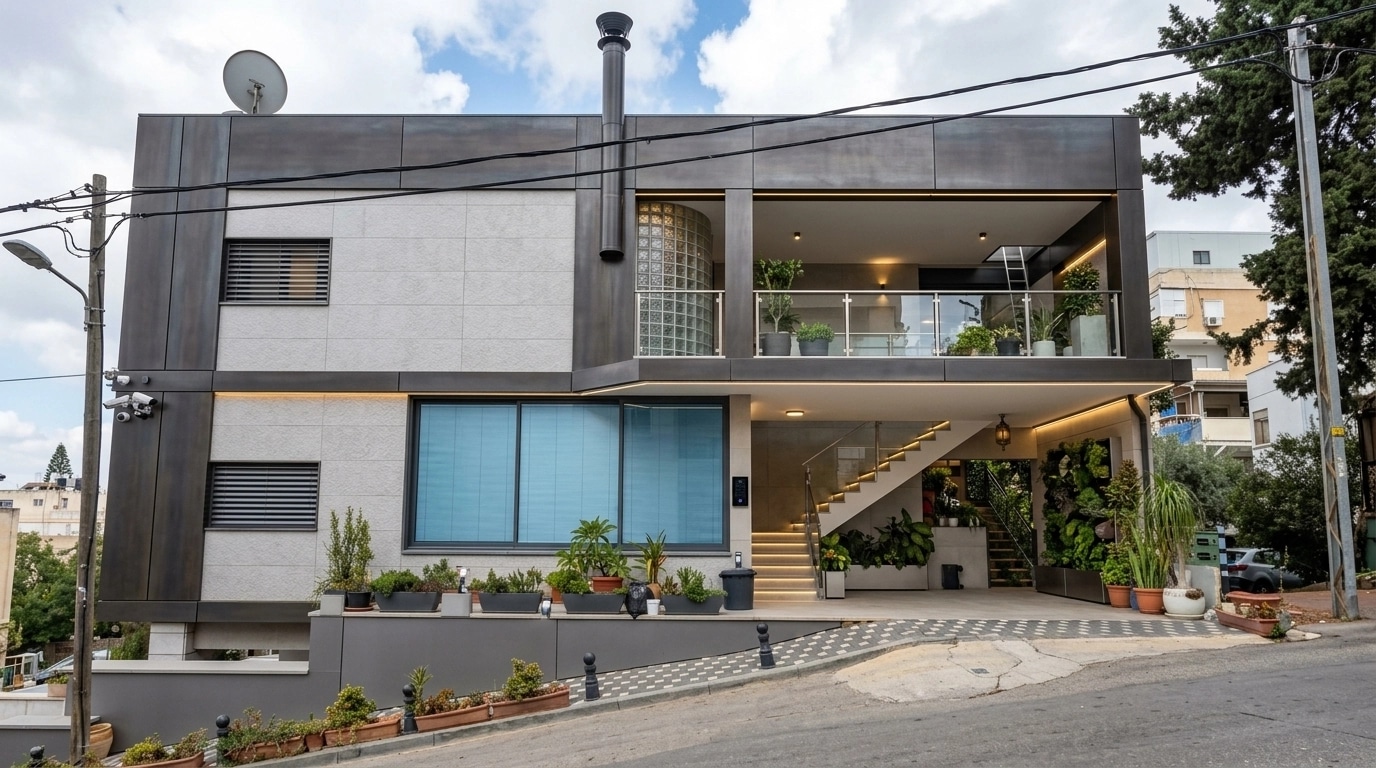 Hi-Tech Facade Façade design — facade photo by GenRoom AI