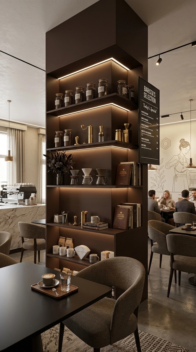 Interior design in Contemporary style — cafe by GenRoom AI
