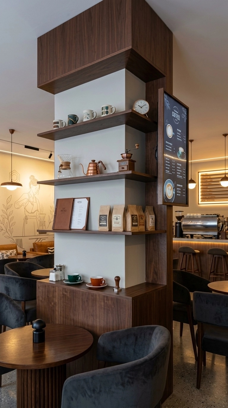 Design d'intérieur en style Mid-Century Modern — cafe par GenRoom AI