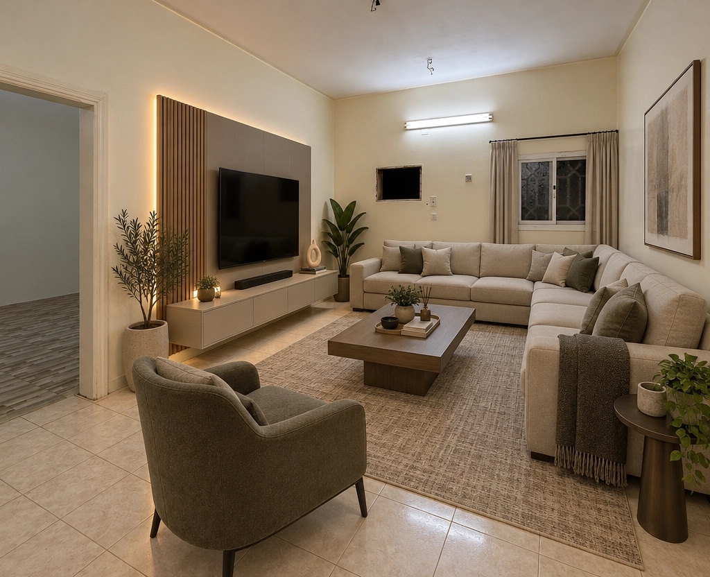 Interior design in Minimalism style — Living Room by GenRoom AI