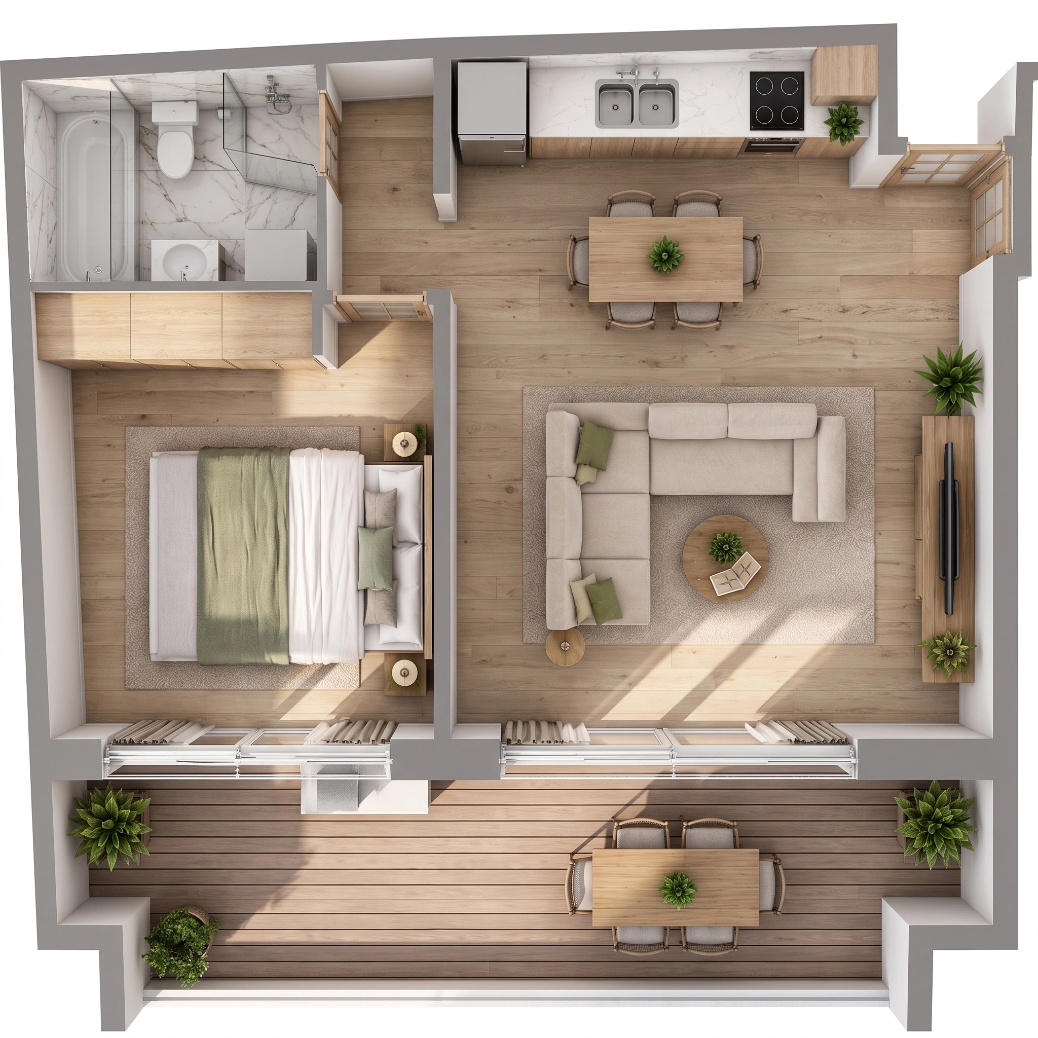 Interior design in Contemporary style — Living Room by GenRoom AI