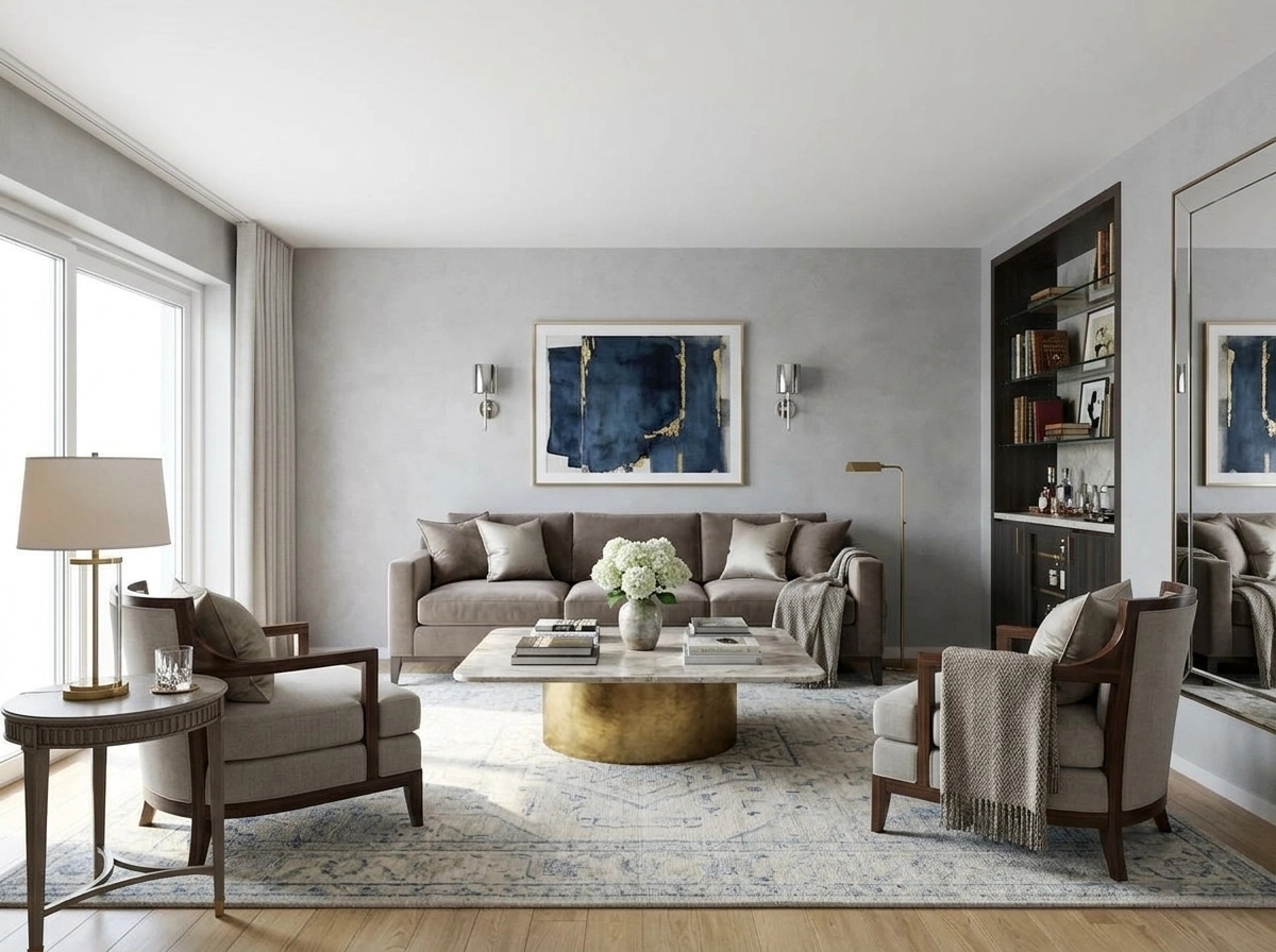 Interior design in Transitional style — Living Room by GenRoom AI