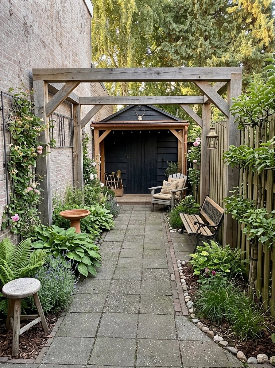 Country Rustic Garden Yard design — yard photo by GenRoom AI