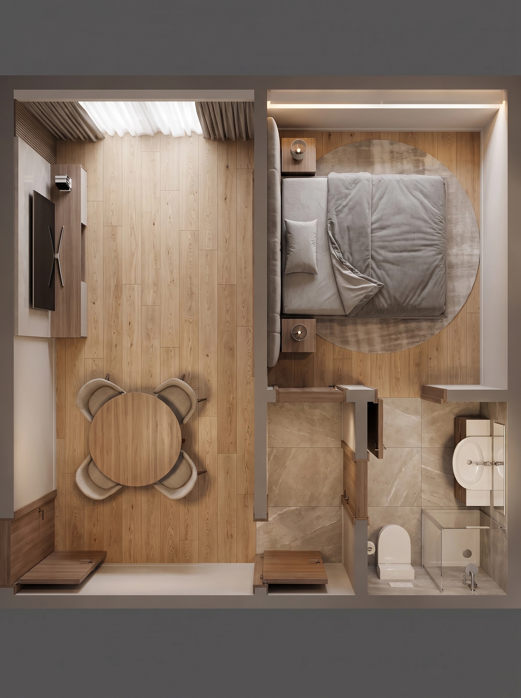 Interior design in Contemporary style — Living Room by GenRoom AI