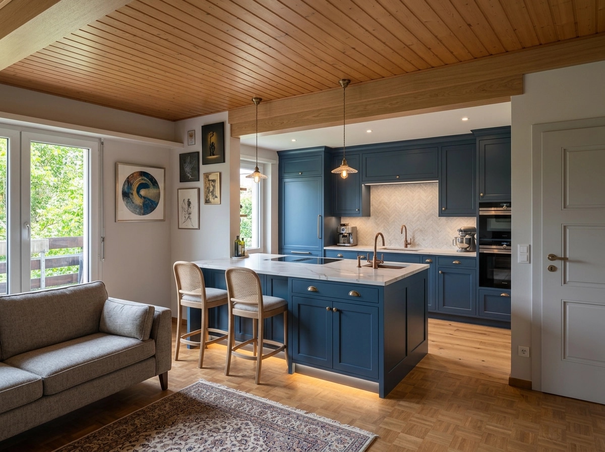 Kitchen interior in Transitional style — photo by GenRoom AI