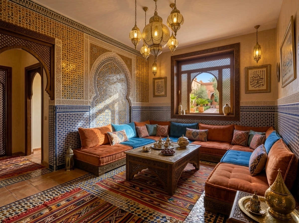 Interior design in Arabian / Moroccan style — Living Room by GenRoom AI