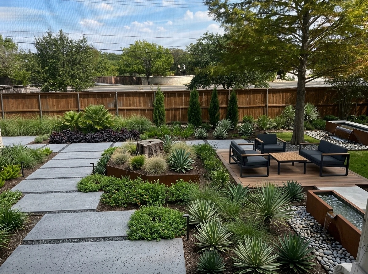 Landscape design in Contemporary Yard style — Yard by GenRoom AI