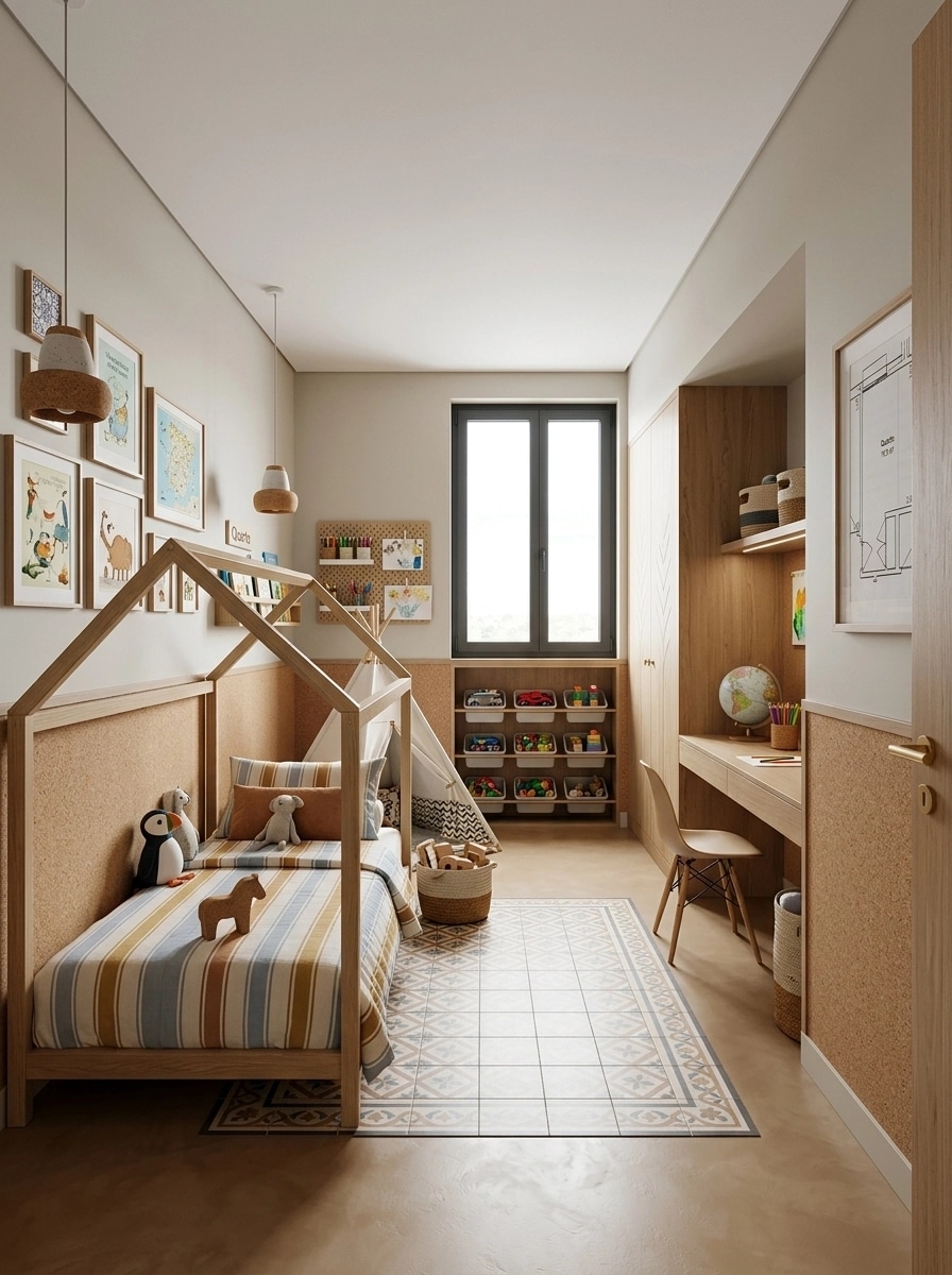 Interiördesign i stilen Portuguese Modern — Barnrum av GenRoom AI