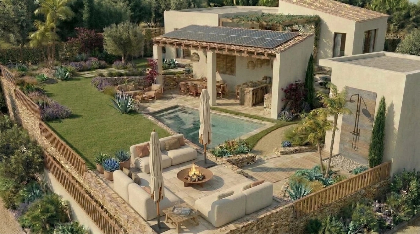 Landscape design in Eco Natural Garden style — Yard by GenRoom AI