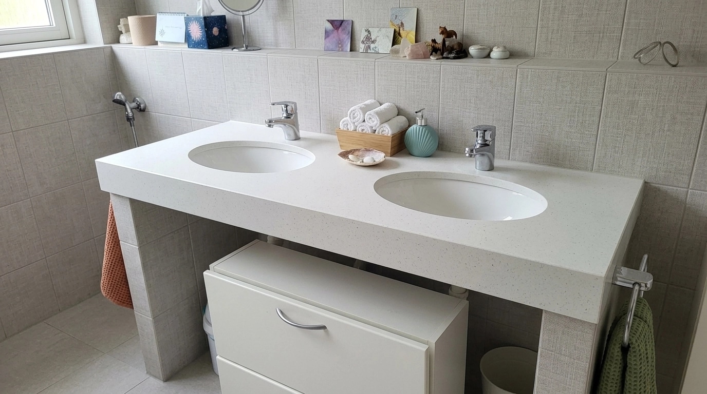Bathroom interior in Scandinavian style — photo by GenRoom AI