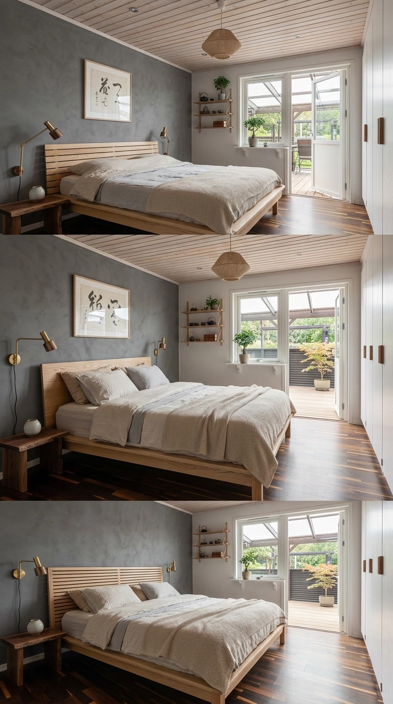 Japandi Bedroom design — interior photo by GenRoom AI
