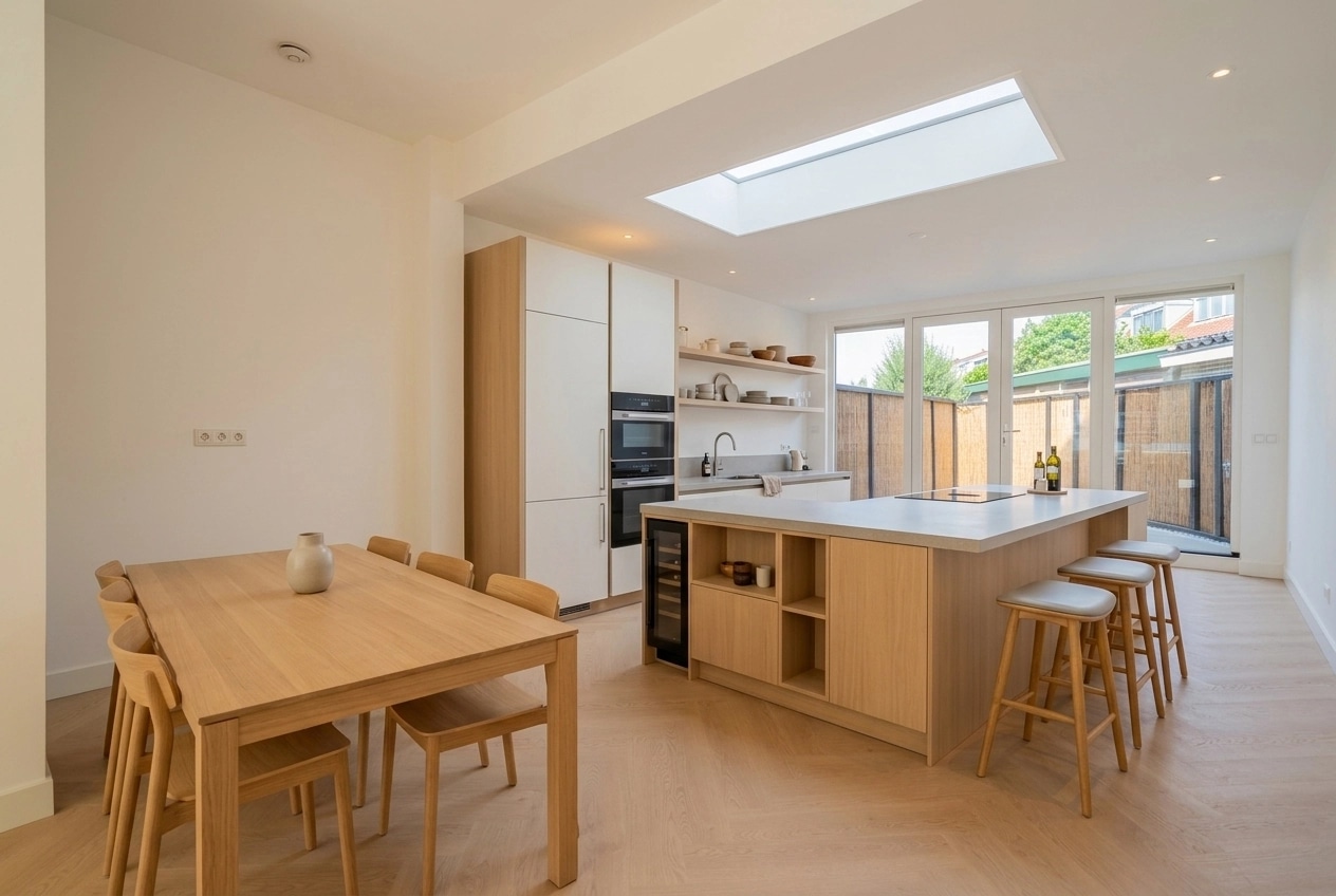Kitchen interior in Scandinavian style — photo by GenRoom AI