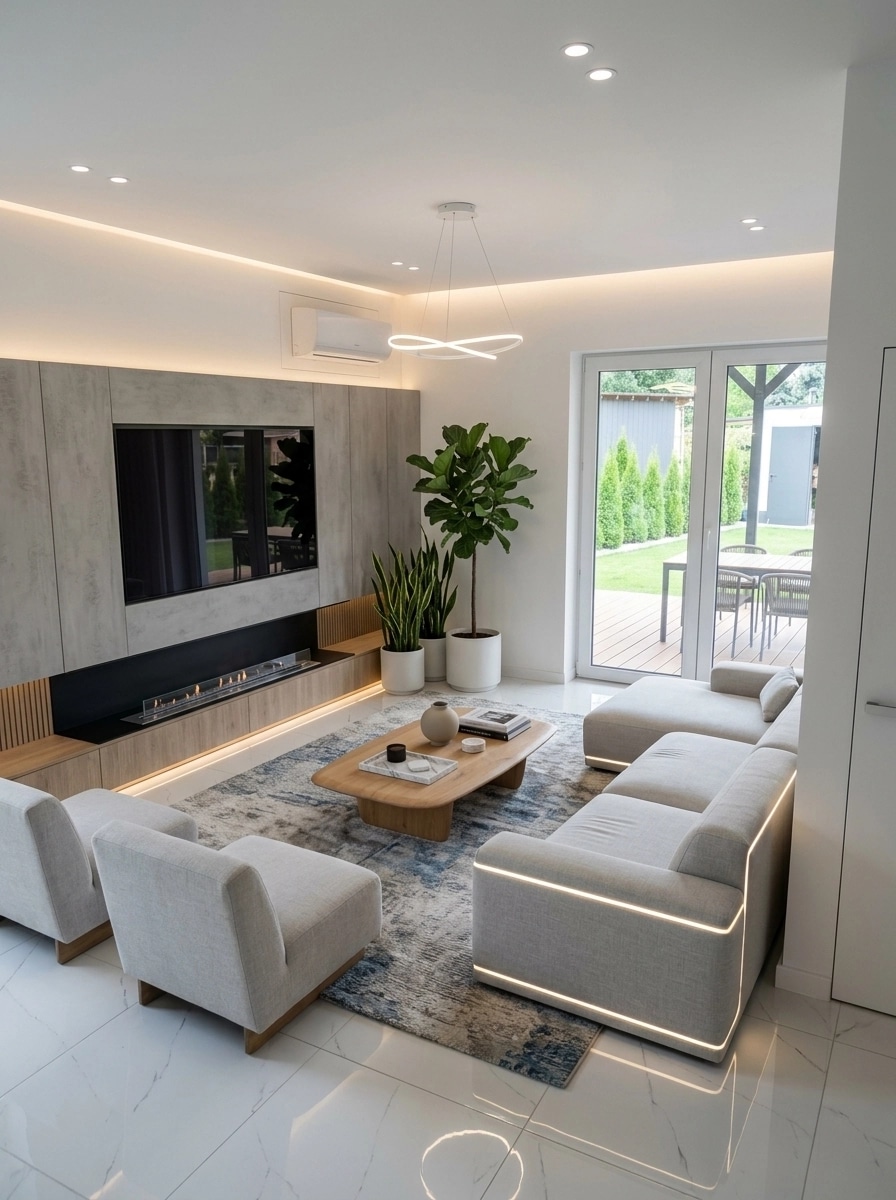 Minimalism Living Room design — interior photo by GenRoom AI