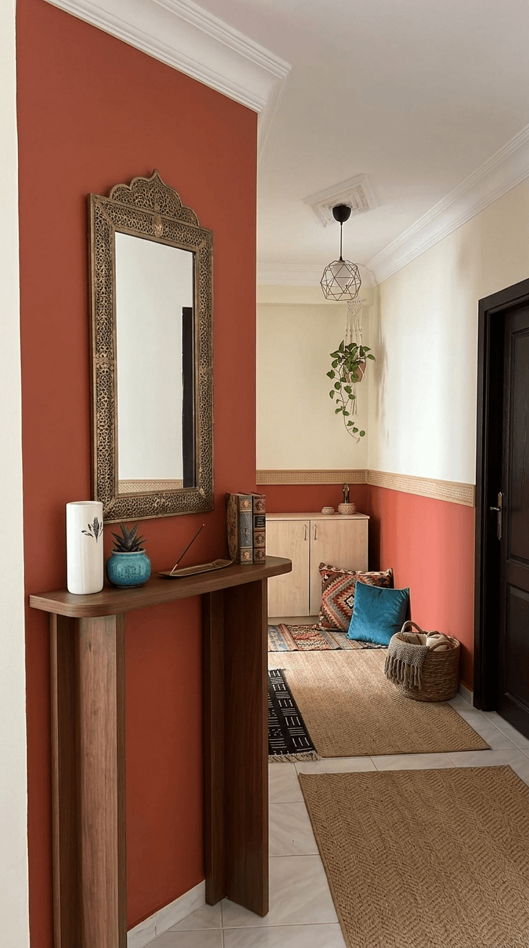 Bohemian Hallway design — interior photo by GenRoom AI