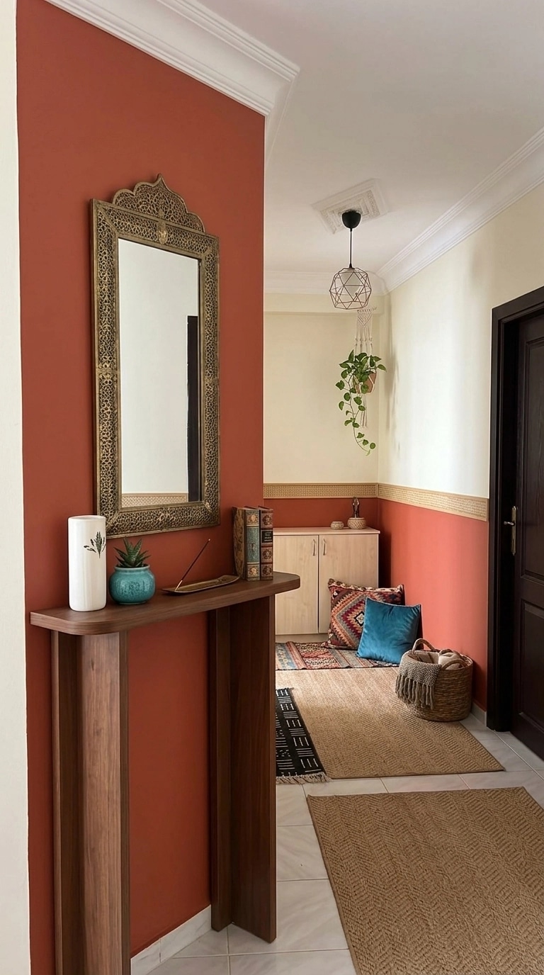 Interior design in Bohemian style — Hallway by GenRoom AI
