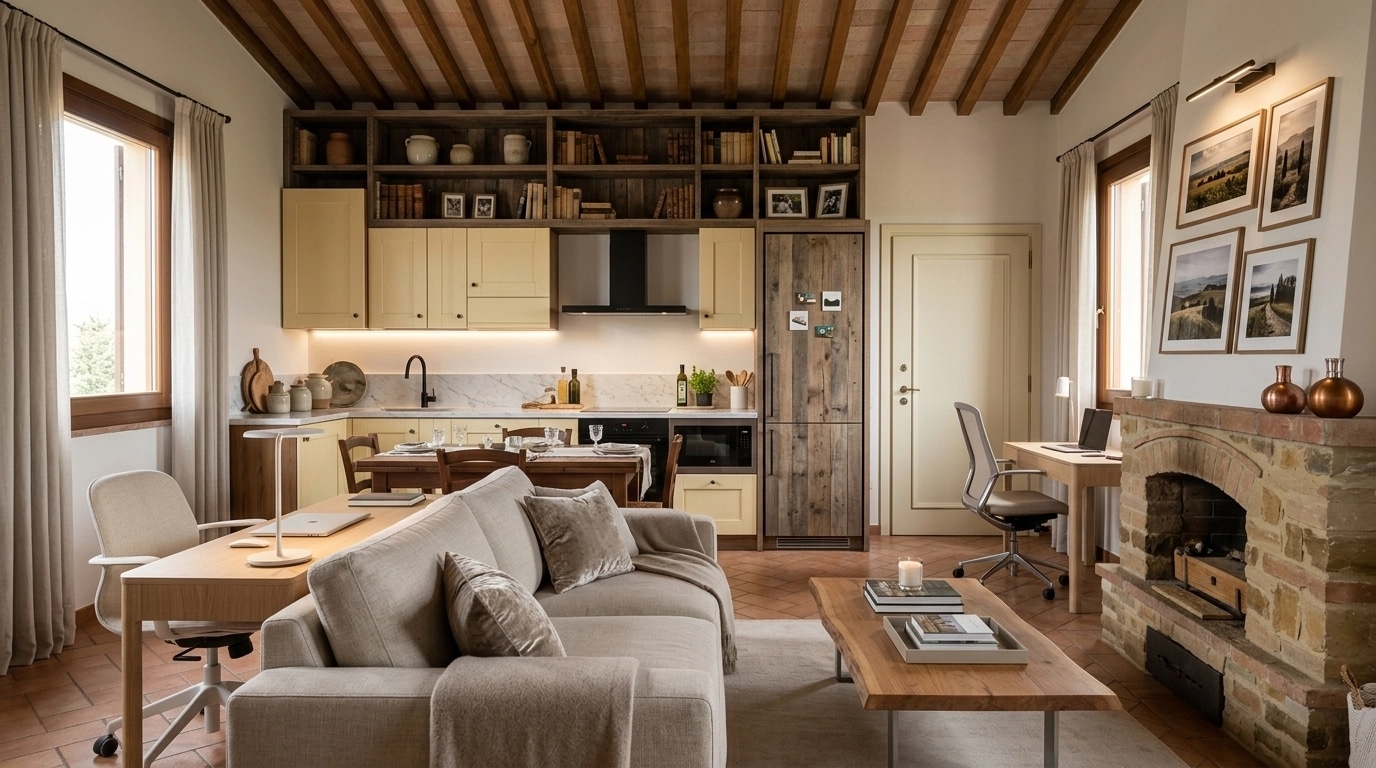 Modern Farmhouse Living Room design — interior photo by GenRoom AI