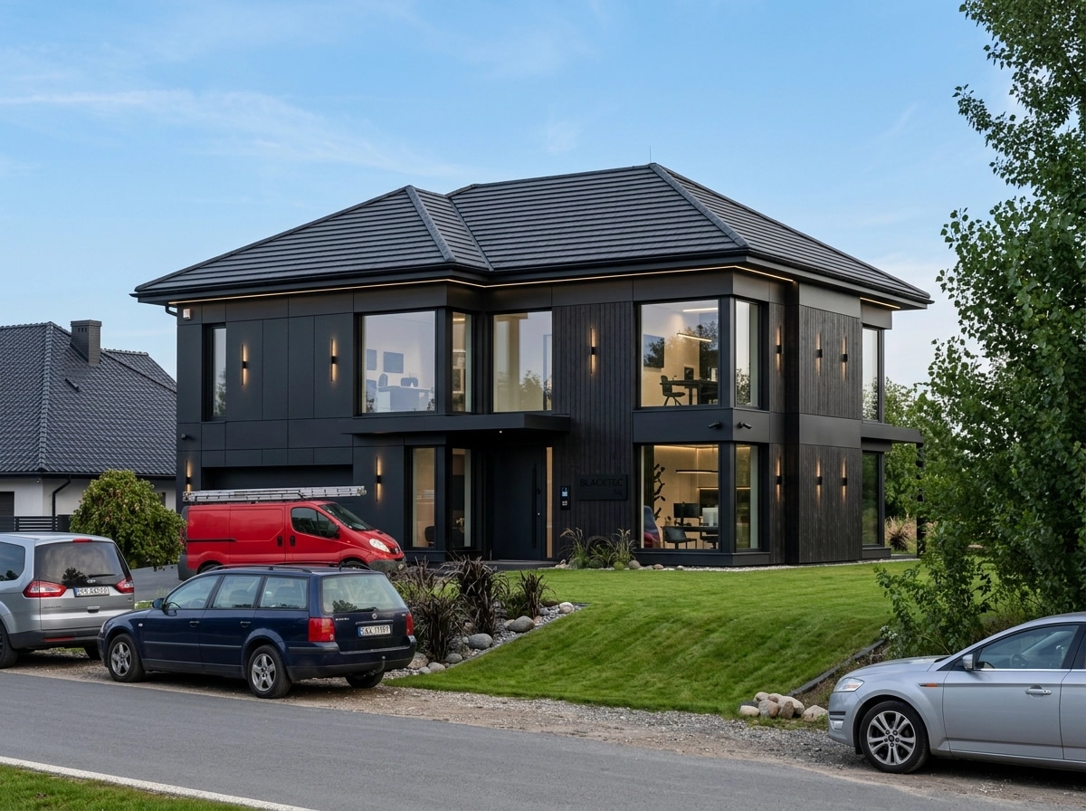 Facade design in Blacktec Facade style — Facade by GenRoom AI