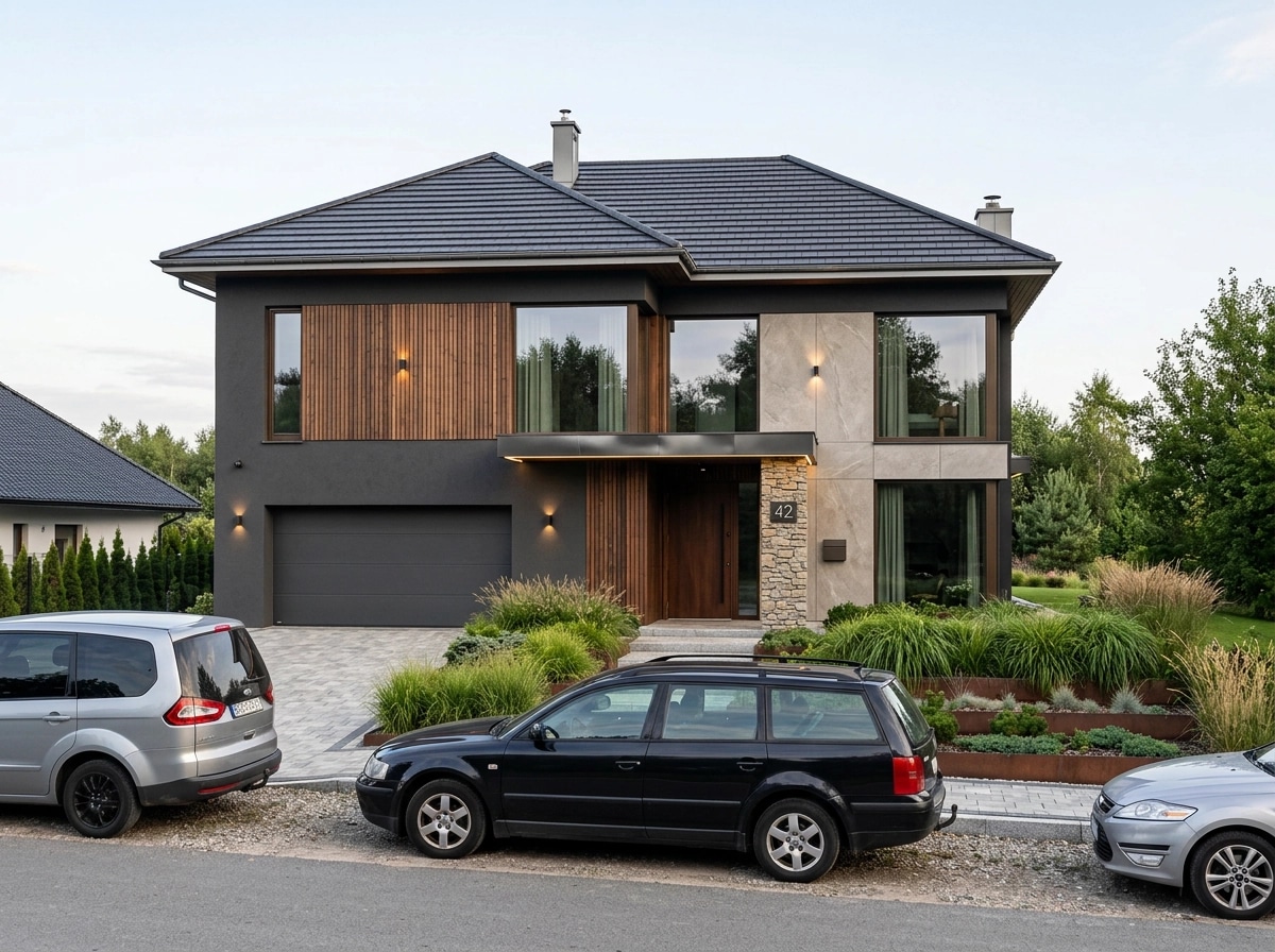 Contemporary Facade Cephe design — facade photo by GenRoom AI