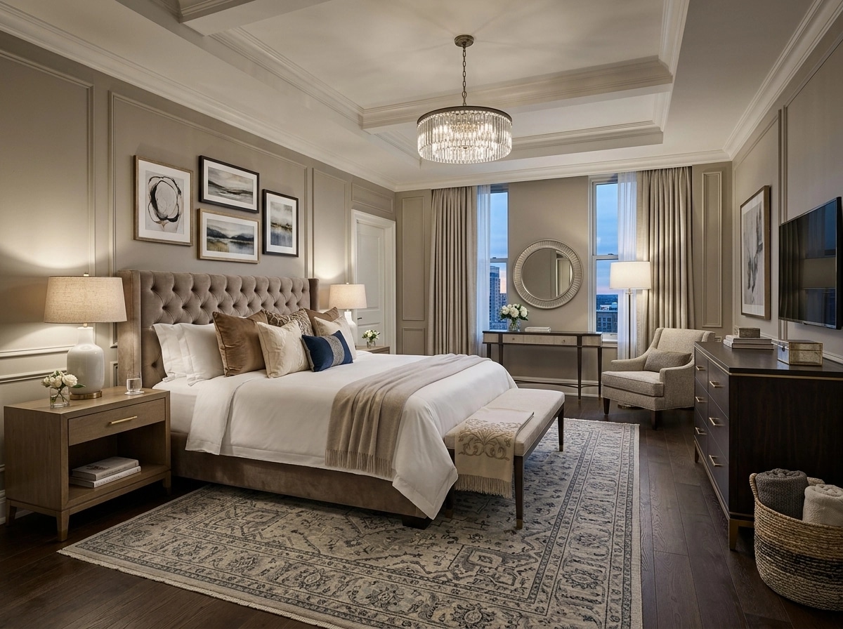 Interior design in Transitional style — Bedroom by GenRoom AI