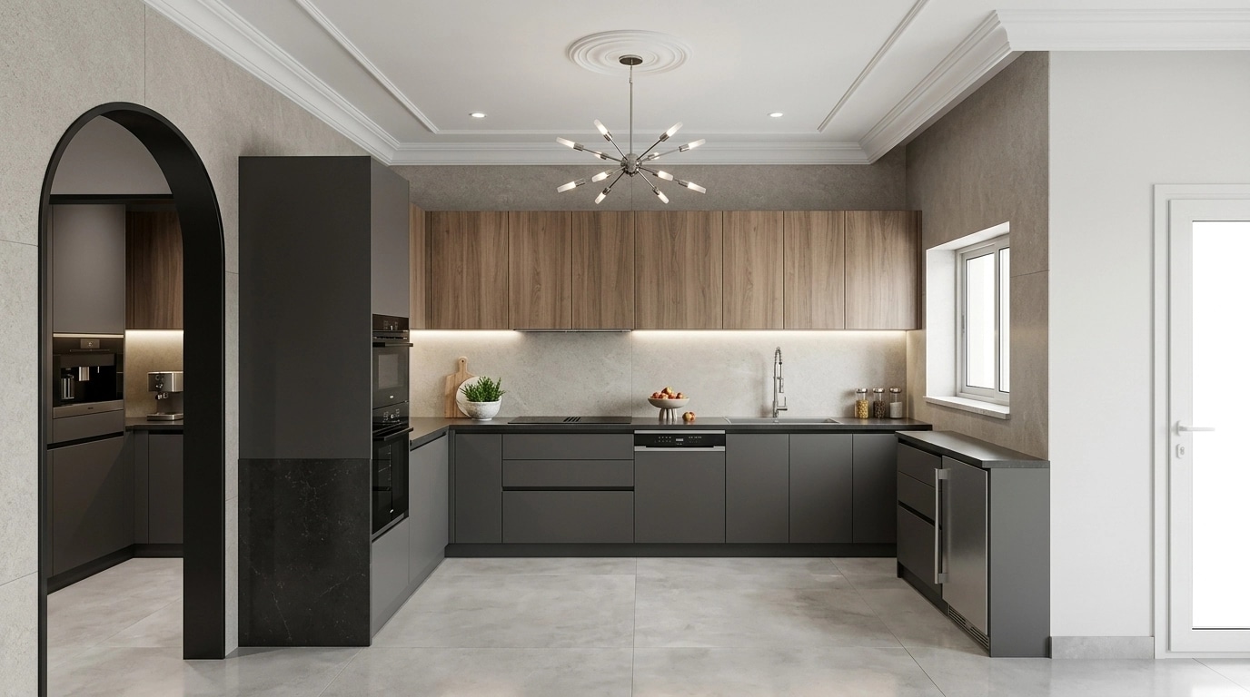 Kitchen interior in Contemporary style — photo by GenRoom AI