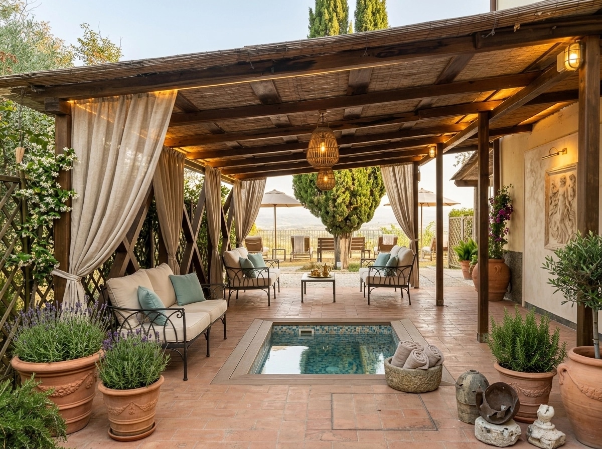 Landscape design in Mediterranean Yard style — Yard by GenRoom AI