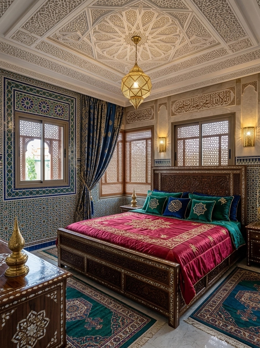 Interior design in Islamic Geometric style — Bedroom by GenRoom AI