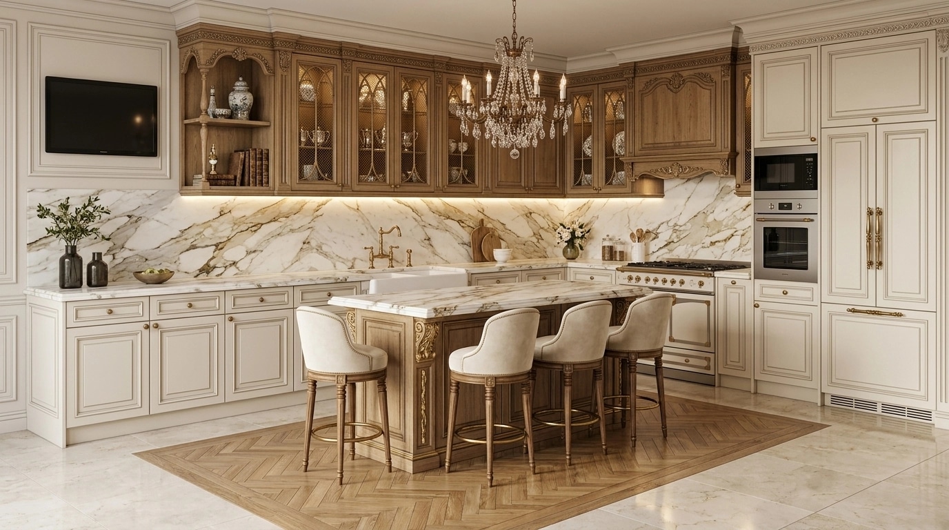 Interior design in French Parisian style — Kitchen by GenRoom AI
