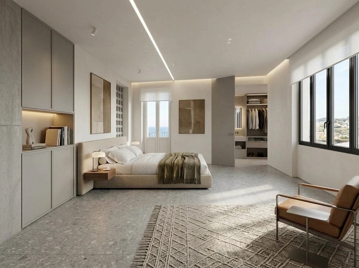 Minimalism Bedroom design — interior photo by GenRoom AI