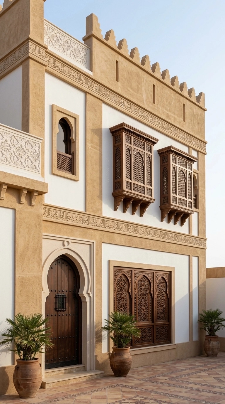 Arabian Facade Facade design — facade photo by GenRoom AI