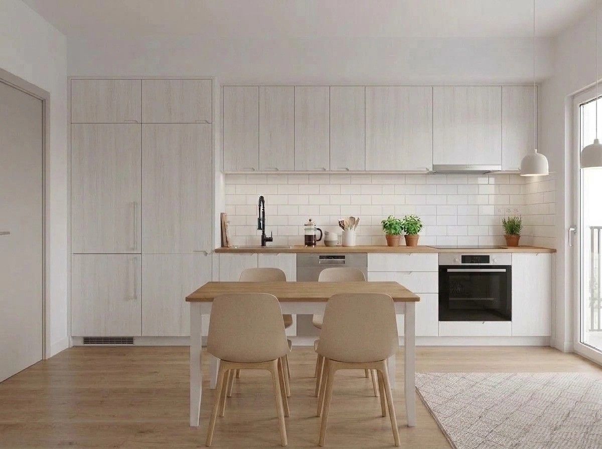 Kitchen interior in Scandinavian style — photo by GenRoom AI