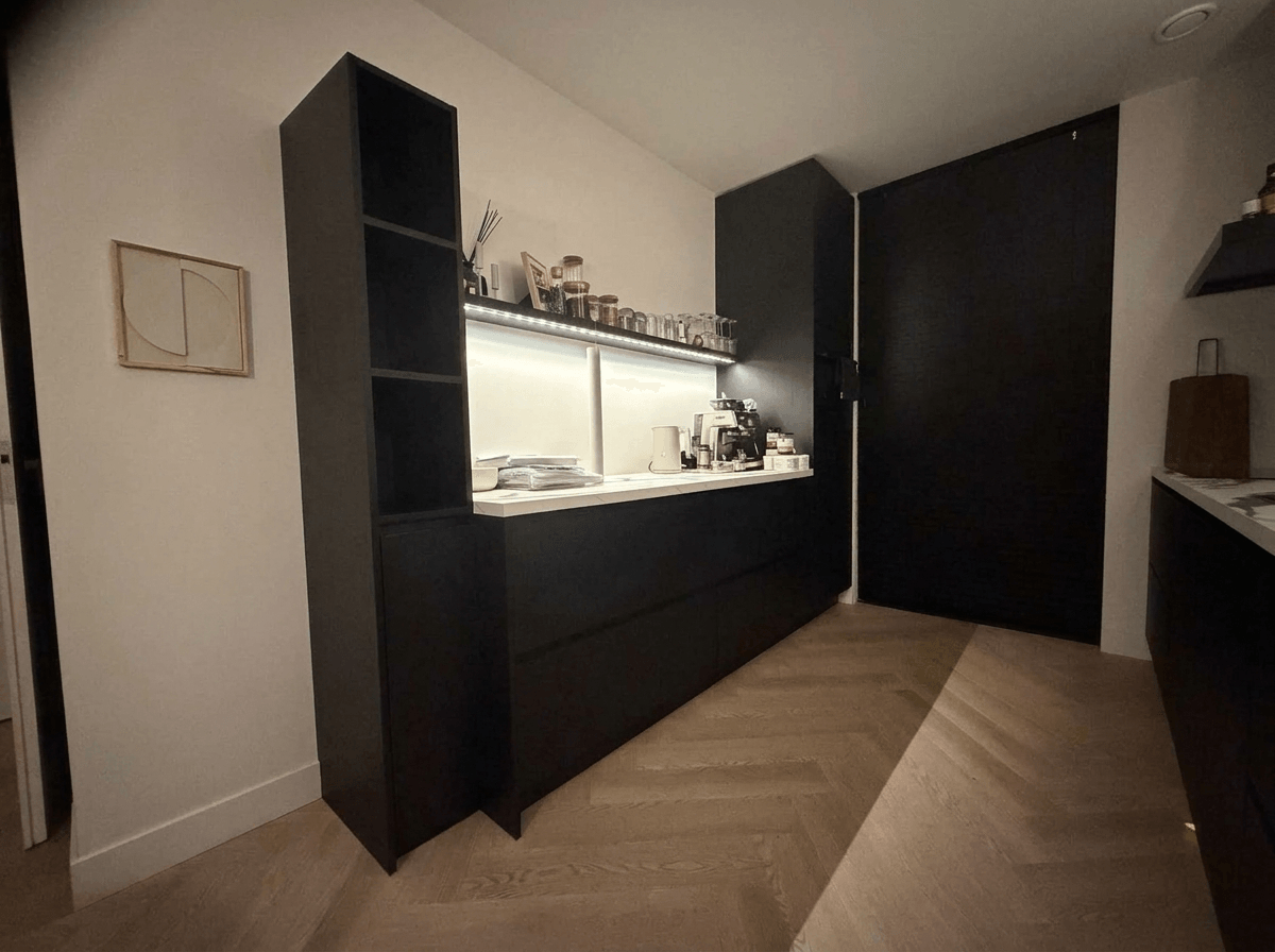Kitchen interior in Japandi style — photo by GenRoom AI