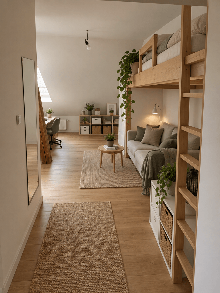 Interior design in Minimalism style — attic by GenRoom AI