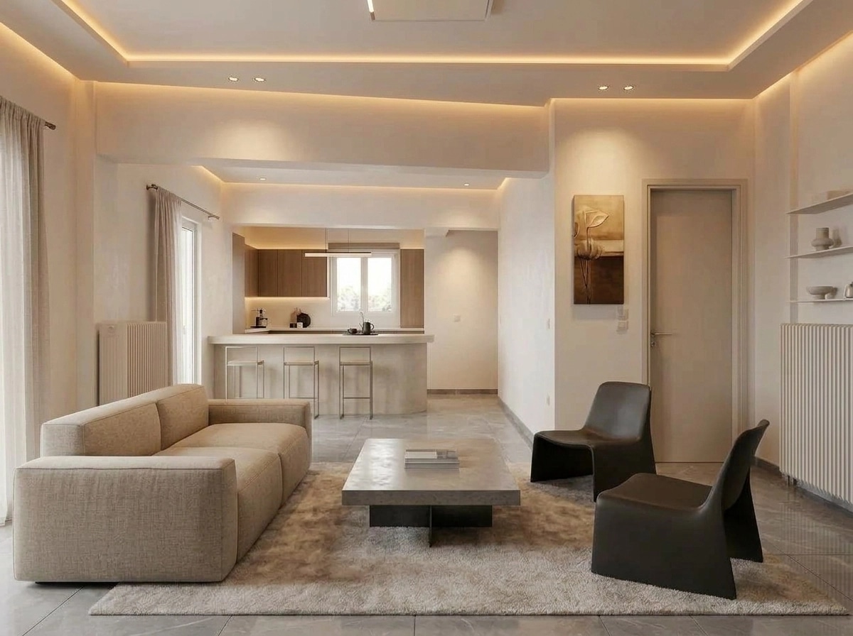 Minimalism Living Room design — interior photo by GenRoom AI