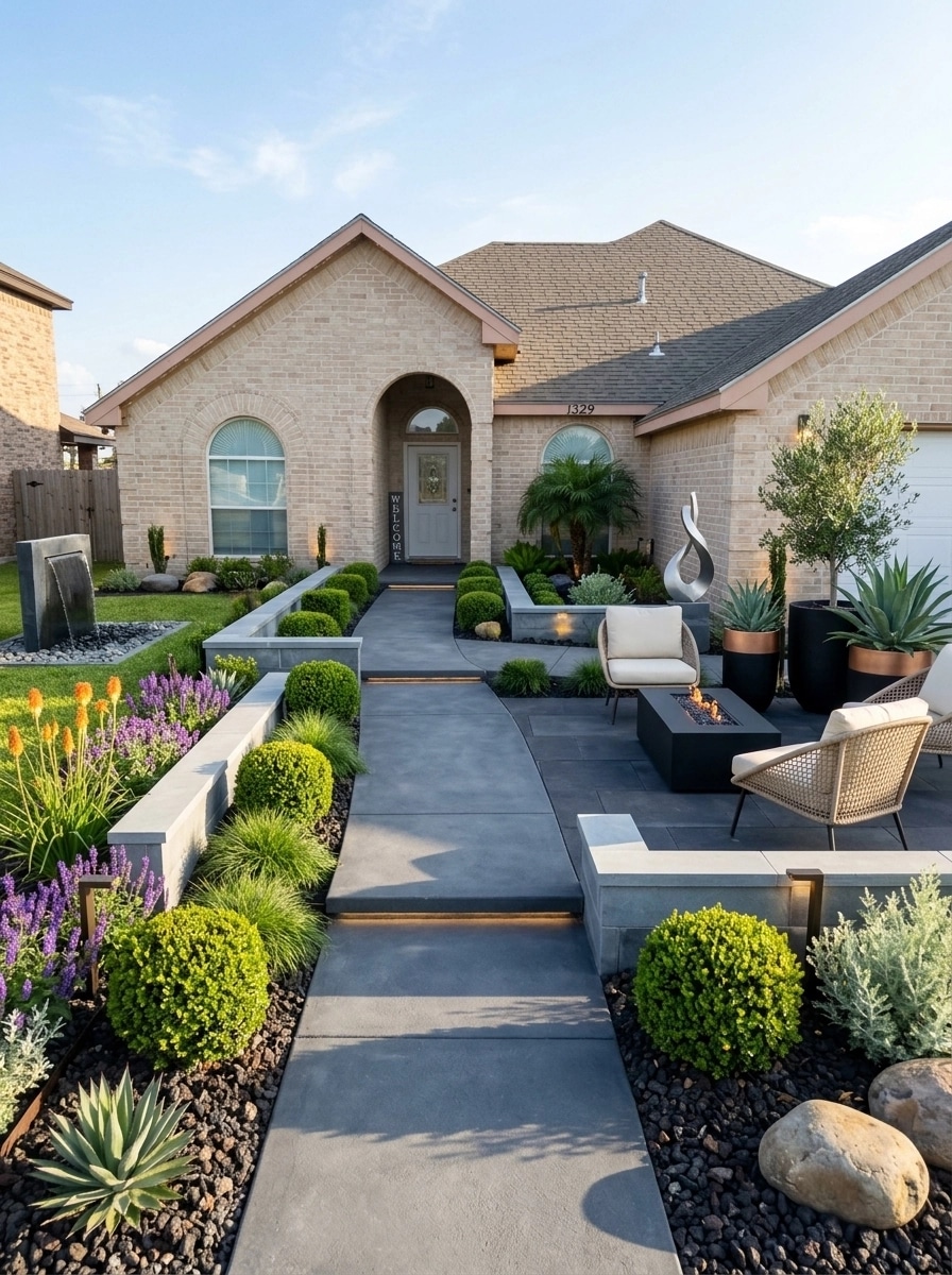 Landscape design in Contemporary Yard style — Yard by GenRoom AI