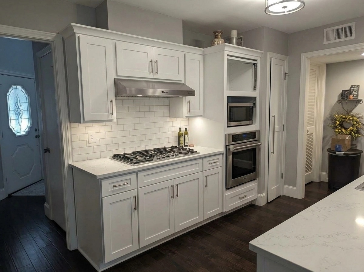 Kitchen interior in Transitional style — photo by GenRoom AI