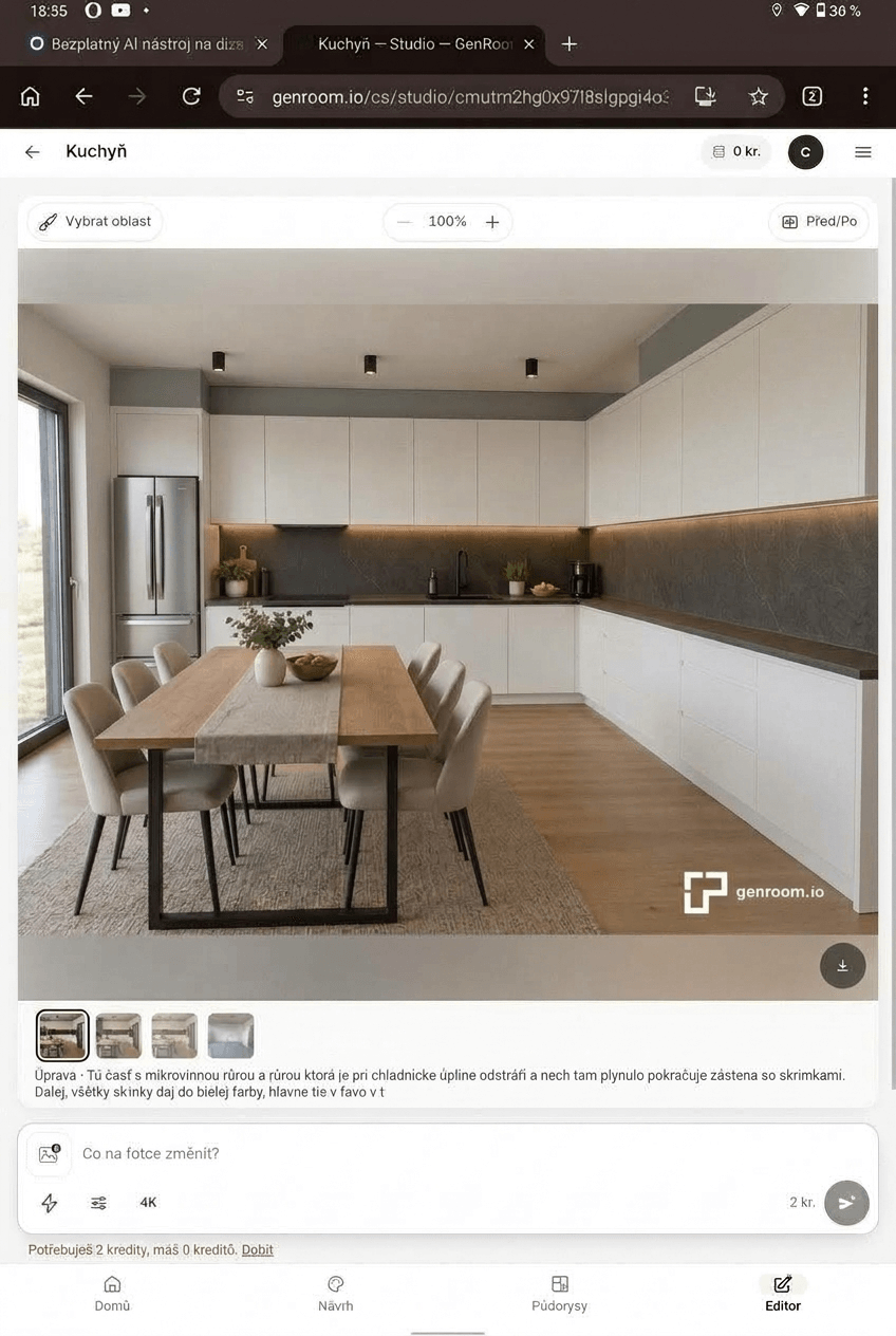 Kitchen interior in no_style style — photo by GenRoom AI