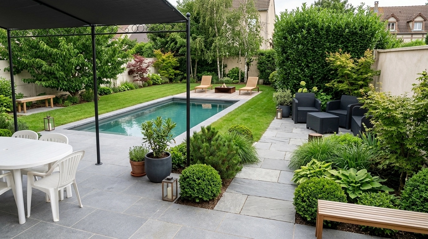 Landscape design in Scandinavian Garden style — Yard by GenRoom AI